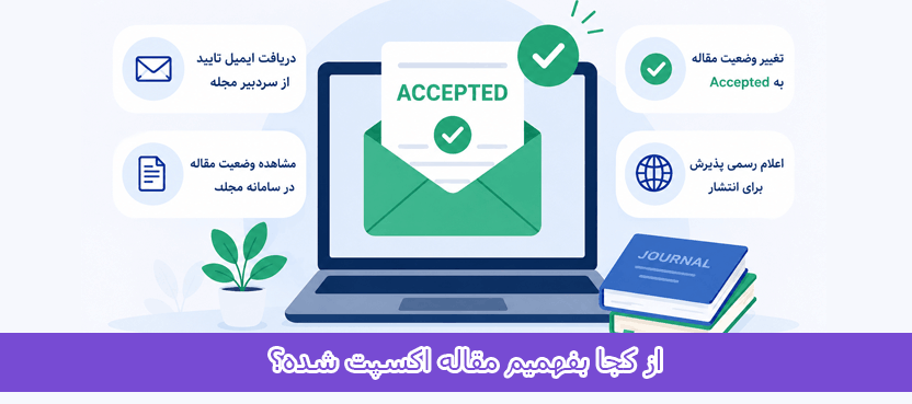 از کجا بفهمیم مقاله اکسپت شده