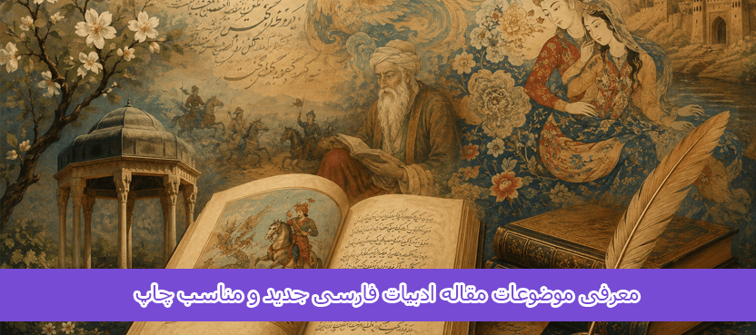 موضوع مقاله ادبیات فارسی جدید و مناسب چاپ
