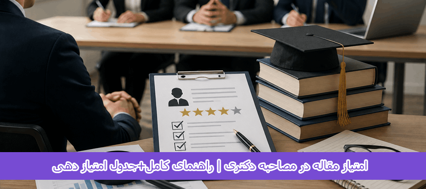 امتیاز مقاله در مصاحبه دکتری
